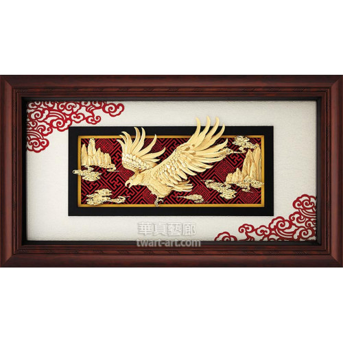 立體金箔畫-黃金畫-大展鴻圖39x69cm